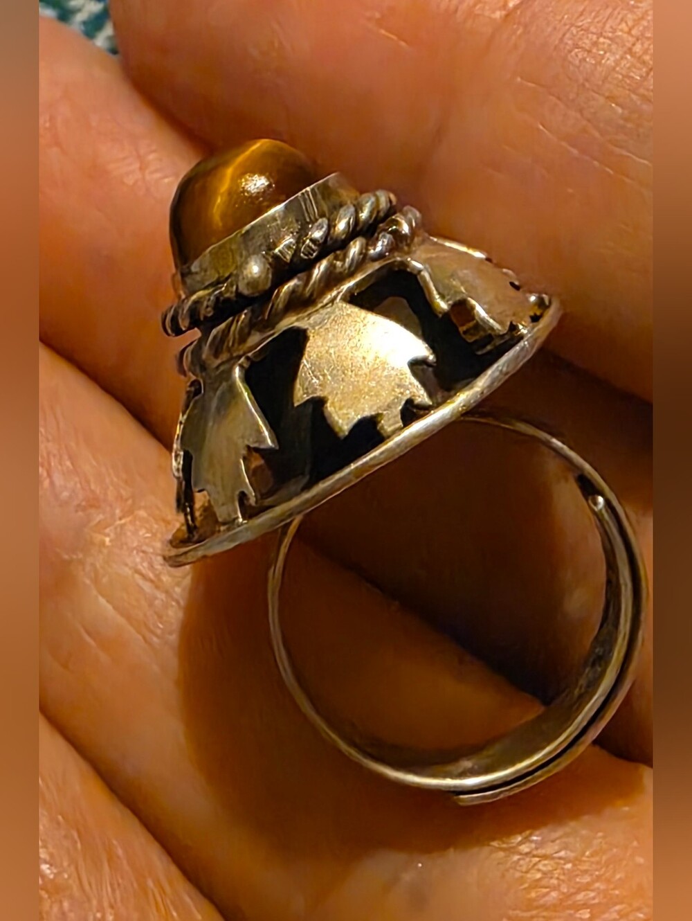 Vintage Unisex Adjustable Handcrafted 50s/60s Era Poison Ring